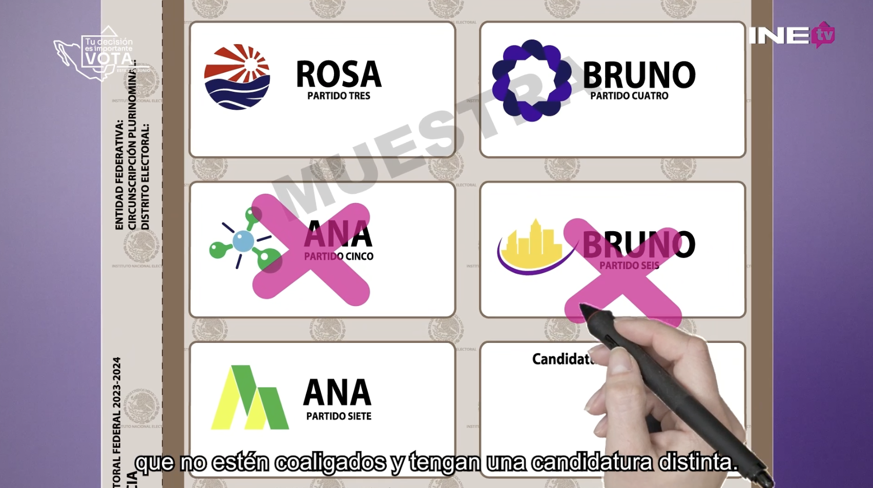 ilustración de Como marcar la boleta electoral el próximo 2 de junio