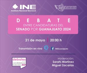Ilustración debate entre candidaturas del Senado por Guanajuato