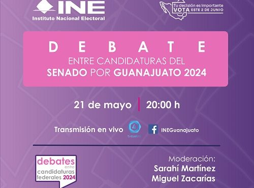 Ilustración debate entre candidaturas del Senado por Guanajuato