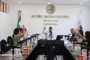 Integrantes del Consejo Local de Quintana Roo, durante la sesión.
