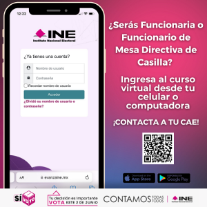 Infografía con QR para ingresar al curso virtual de capacitación