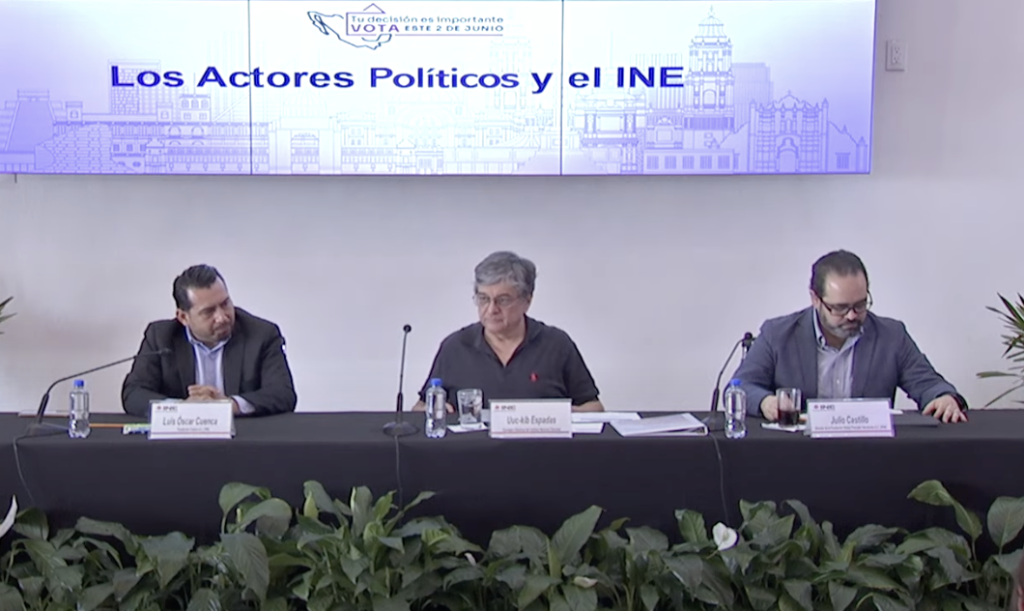 Uuc-kib Espadas en el conversatorio, Los actores políticos del INE