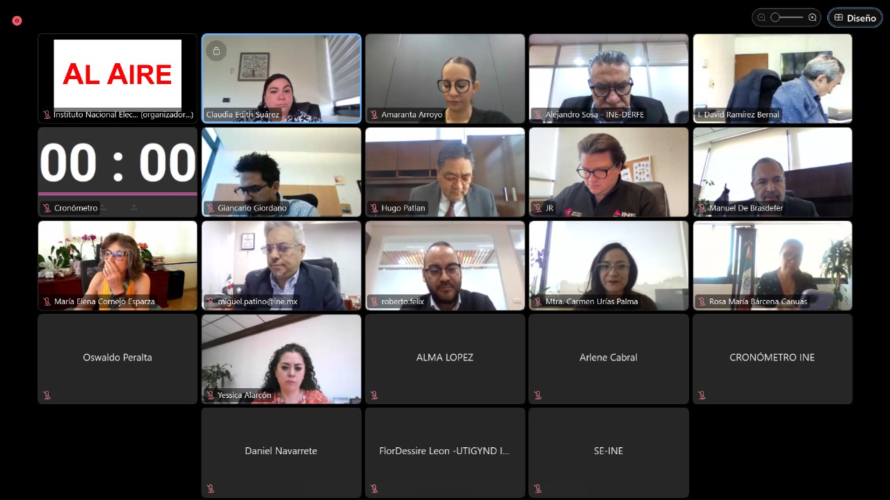 Junta General Ejecutiva del INE en sesión