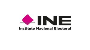 Pantalla en color blanco con Logo INE