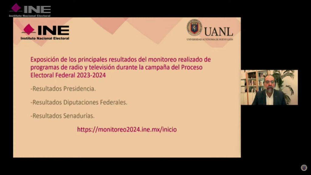 Pantalla de la presentación de resultados de monitoreo