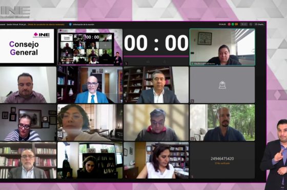 Sesión virtual del Consejo General del INE