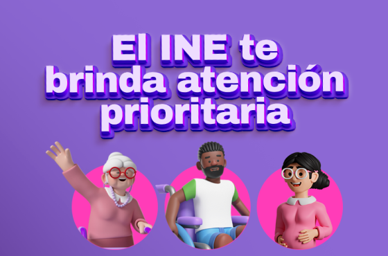 El INE te brinda atención prioritaria
