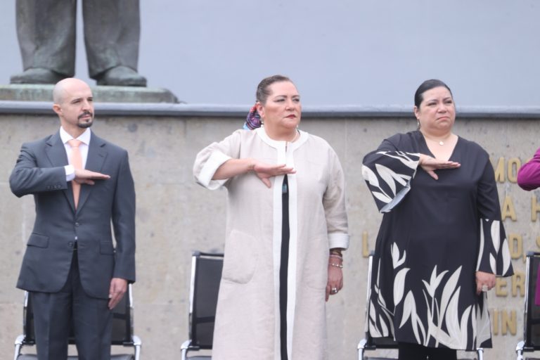 Ceremonia Cívica de Honores a la Bandera, con motivo del Inicio del Proceso Electoral Extraordinario del Poder Judicial de la Federación 2024-2025.