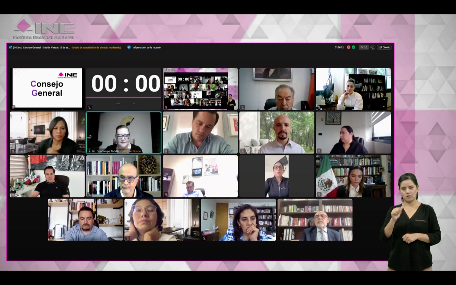 Sesión del Consejo General del INE