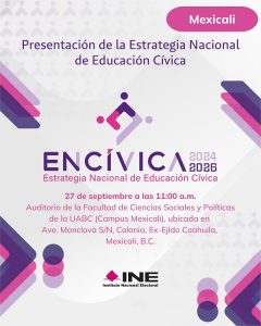 Banner informativo presentación del INE Baja California