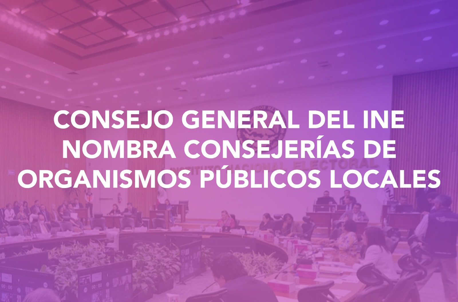 Consejo General del INE nombra Consejerías de Organismos Públicos Locales