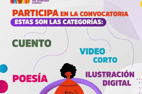 Cartel de la tercera edición del Concurso Tejiendo redes ciudadanas por juventudes diversas