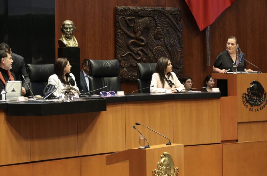 Participación de Guadalupe Taddei en la sesión solemne del Senado de la República