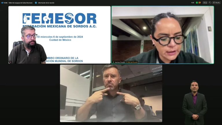 Taller “Lengua de señas Mexicanas con perspectiva de género”.