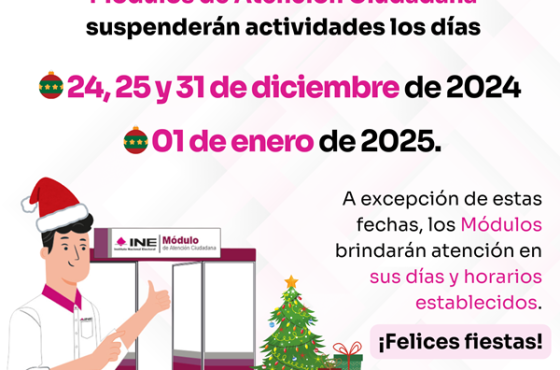 Cartel de color blanco con rosa y un muñeco con sombrero de navidad