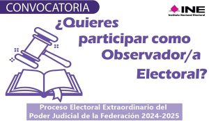 Banner informativo para personas interesadas en ser observadores electorales