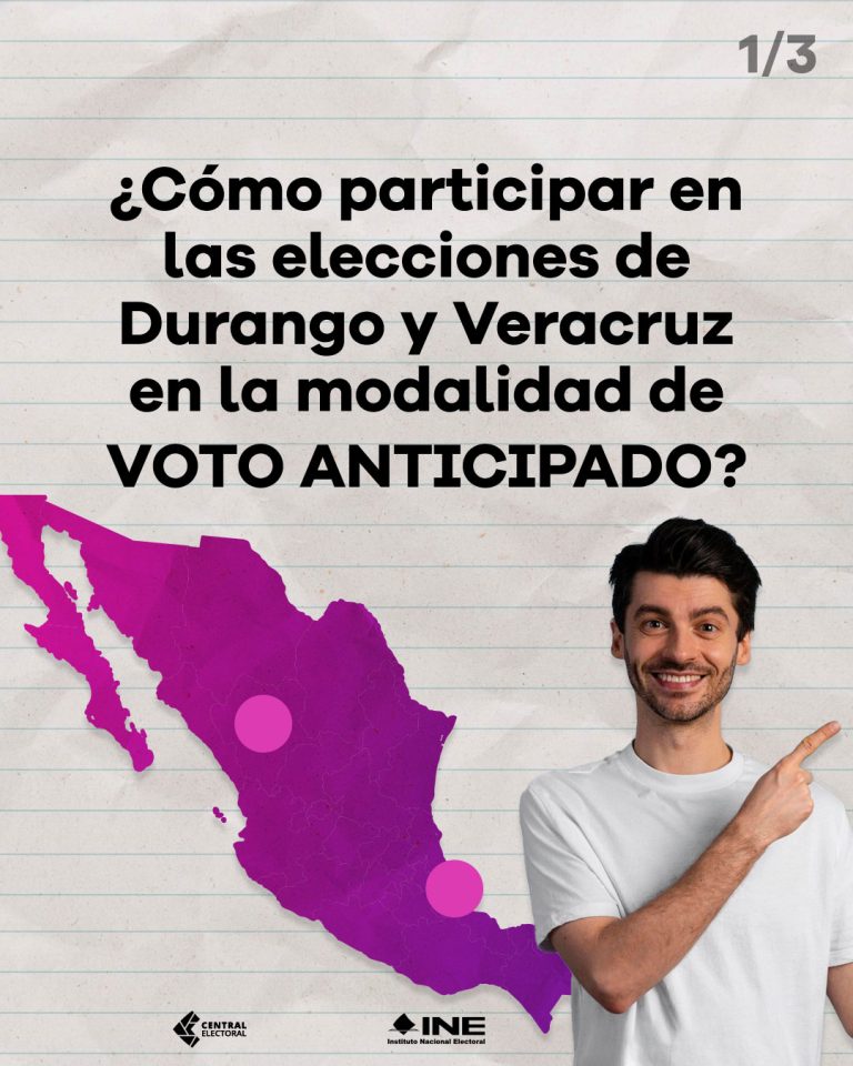 ¿Cómo participar en las elecciones de Durango y Veracruz en la modalidad de Voto Anticipado?