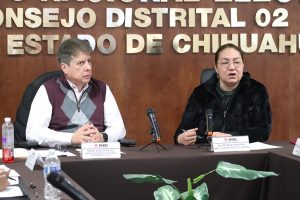Una mujer hablando frente a un micrófono