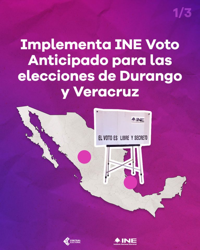 Voto anticipado en las elecciones de Durango y Veracruz