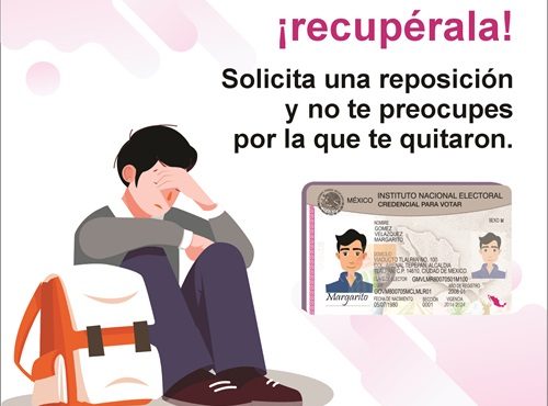 cartel del INE con información sobre reposición de credencial para votar