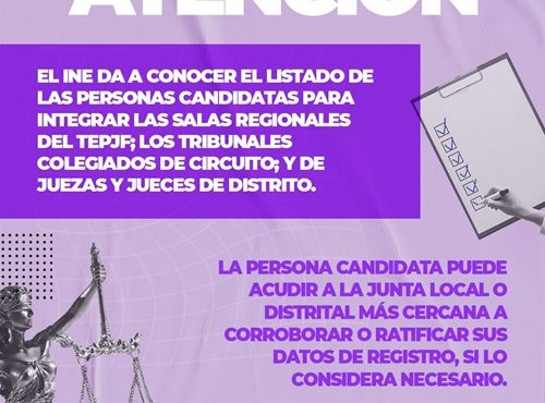 Cartel del INE con el texto ATENCIÓN