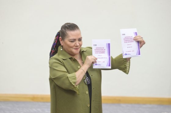 Guadalupe Taddei muestra manuales de asignación de candidaturas a cargos por Distrito Judicial