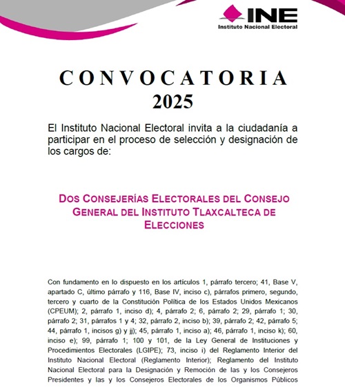 Cartel sobre la Convocatoria Publica para cargo en el ITE