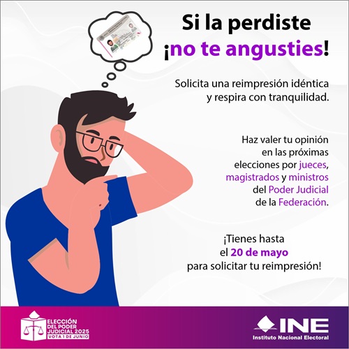 Cartel con el texto si la perdiste no te angusties