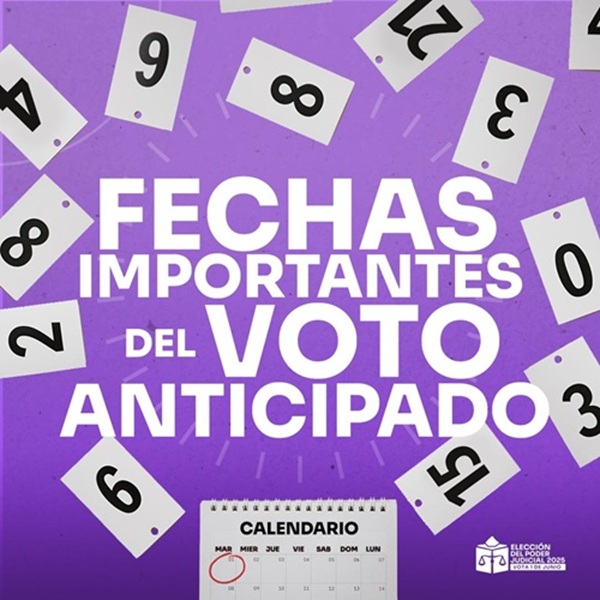 Cartel de fechas para emitir el voto anticipado