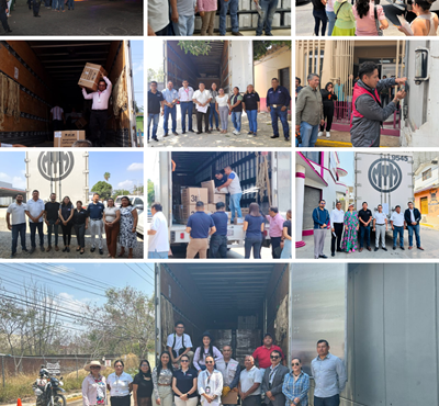 collage de fotos de los materiales electorales