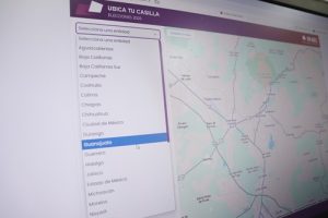 pantalla de computadora con el sistema Ubica tu casilla en Guanajuato