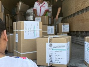Cajas con boletas electorales de la elección del Poder Judicial 2025
