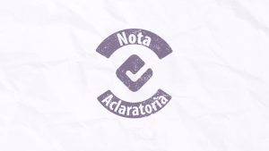 Sello que dice nota aclaratoria