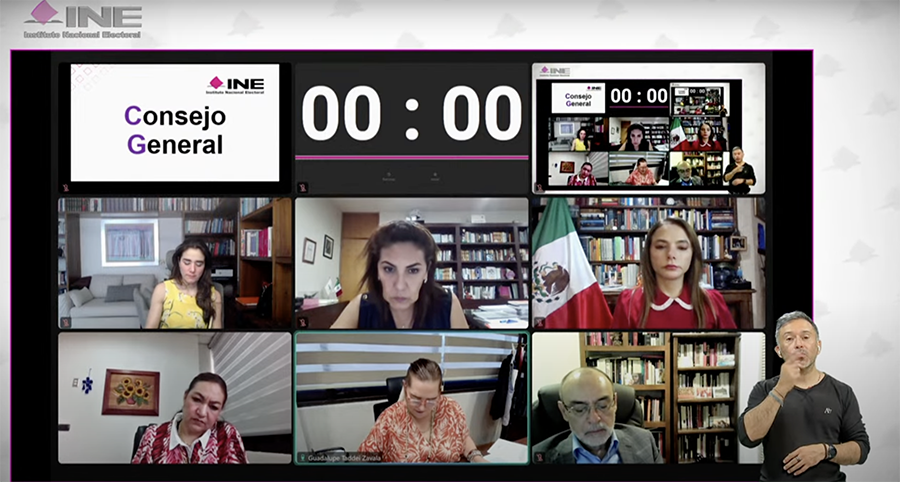 Sesión virtual del Consejo General del INE, junio 9