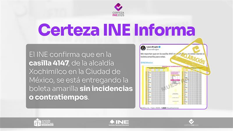 Captura de pantalla del posteo original con el sello de aclaración encima