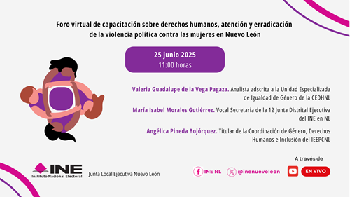 Cartel del INE sobre foro digital de capacitación