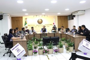 integrantes del consejo local sentados en el salón de sesiones trabajando