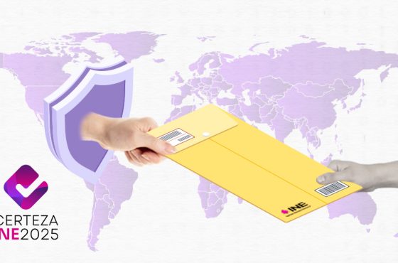 Ilustración de una mano entregando a otra un sobre amarillo.