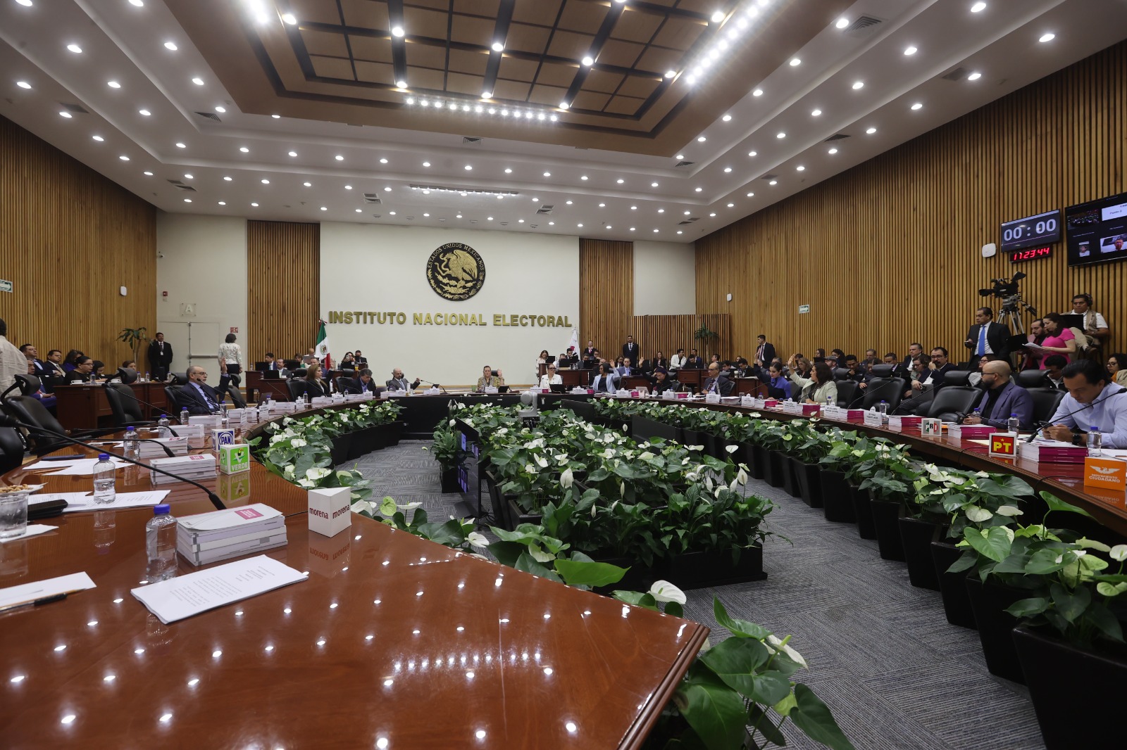 Salón de sesión del Consejo General del INE