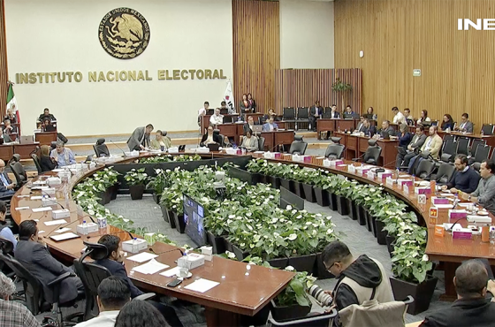 Panorámica de la sesión del Consejo General del INE