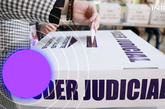 Portada de video con Mujer ejerciendo su voto en la elección del Poder Judicial