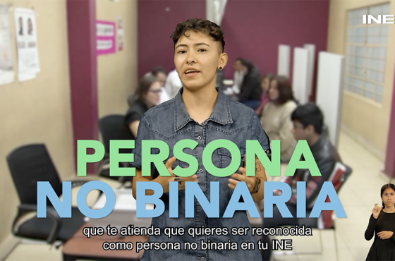 Obten su credencial para votar etiquetada como persona No Binaria