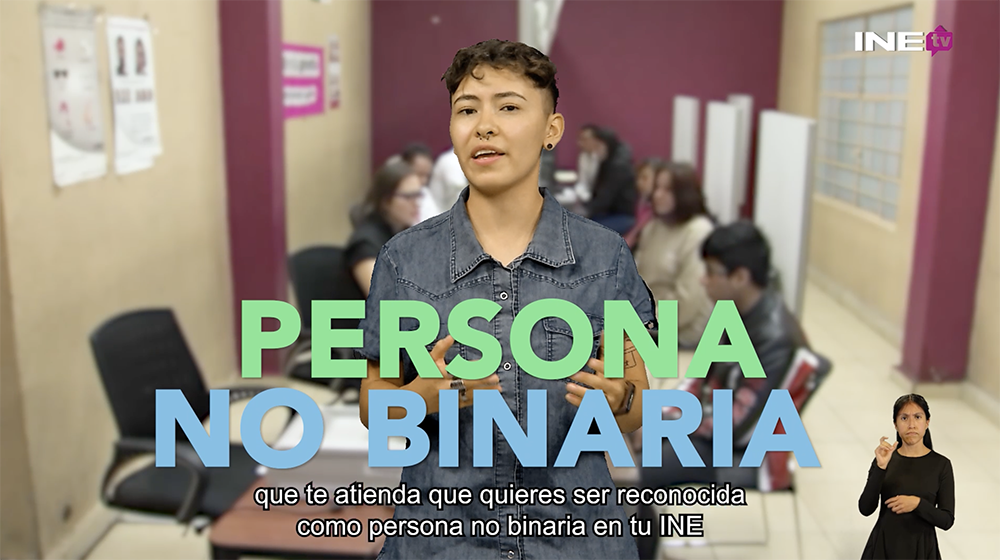 Obten su credencial para votar etiquetada como persona No Binaria