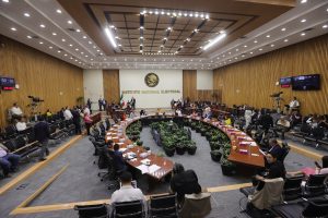 Sesión Extraordinaria del Consejo General, Salón de sesiones con la participación de las personas Consejeras Electorales y representantes de Partidos Políticos.