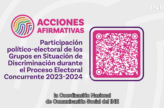 Acciones afirmativas con código de acceso QR
