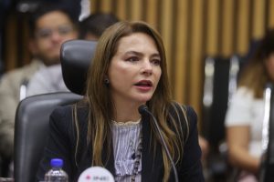 Carla Humphrey Jordan, Consejera Electoral en su participación en la sesión.