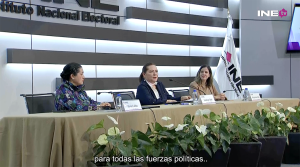 Consejera presidenta en el evento con el tribunal supremo electoral de Guatemala