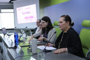 Presidenta Guadalupe Taddei en foro electoral