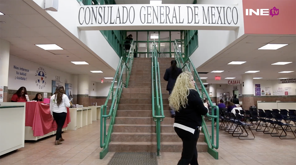 Imagen de una oficina consulado mexicano en el extranjero