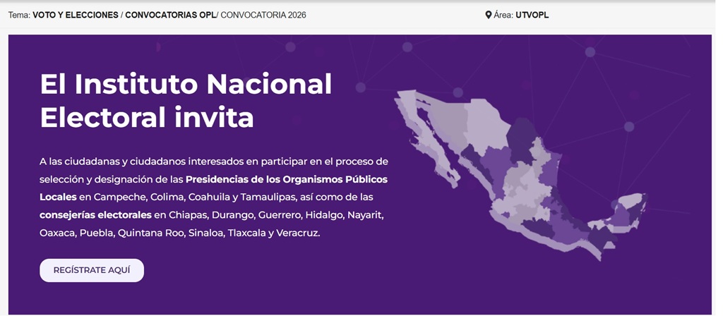 anuncio sobre la convocatoria de consejerías en el OPL de Tlaxcala